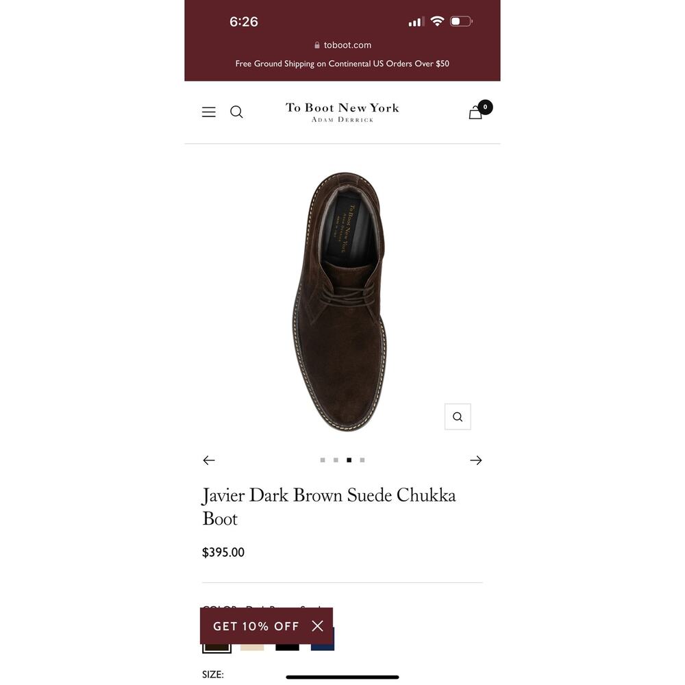 To Boot New York Chukkas NIB size 9.5